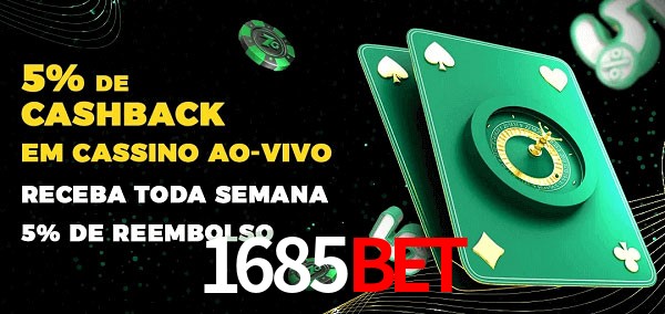 Promoções do cassino ao Vivo 1685bet
